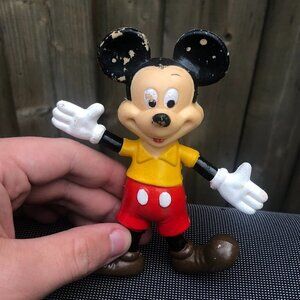 Vintage 70s Walt Disney Mickey Mouse Doll Made in Hong Kong